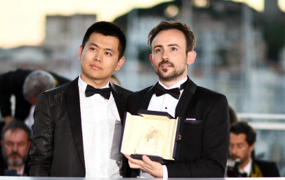 Charles WILLIAMS - Palme d'or du court métrage (All These Creatures) et Wei Shujun - Mention spéciale du Jury (On The Border) © Anne-Christine Poujoulat