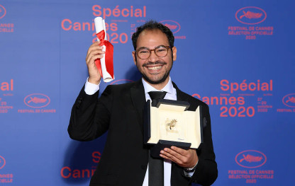 Sameh Alaa, lauréat de la Palme d’or du court métrage 2020 © Pascal Le Segretain/Getty Images