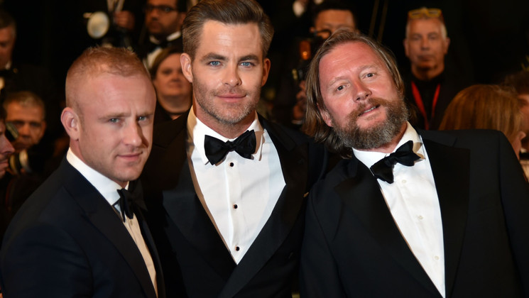 Ben Foster, Chris Pine et David Mackenzie - Hell or High Water (Comancheria) © Alberto Pizzoli / AFP