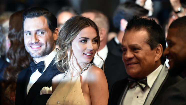 Edgar Ramirez, Ana de Armas and Roberto Duran - Hands of Stone © Alberto Pizzoli / AFP