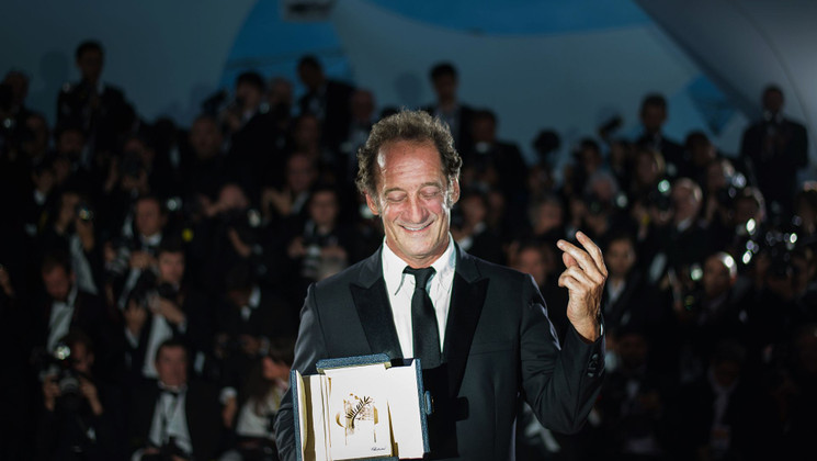 Vincent Lindon - Best actor - La Loi du Marché (The Measure of a Man) - Photocall © AFP / Bertrand Langlois