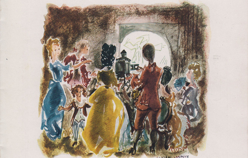 20 September 1946. A Brief History of the Cinema (1). Magic Lantern performance in 1775. © Cluseau-Lanauve / ADAPG
