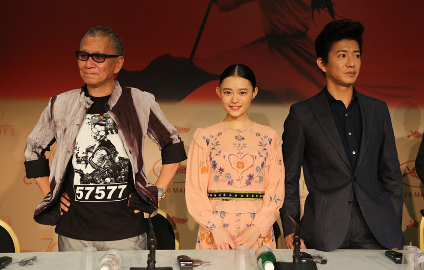 Takashi Miike, Hana Sugisaki and Takuya Kimura - Mugen no Jūnin (Blade of the Immortal) © Christophe Bouillon / FDC