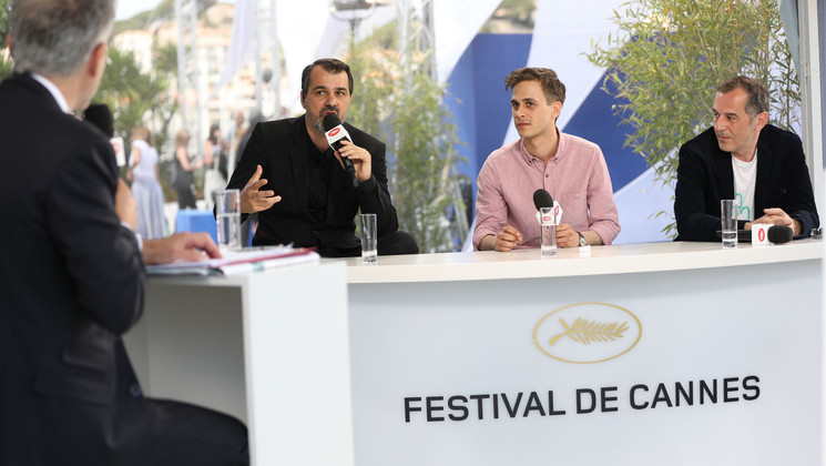 Kornél Mundruczó, Zsombor Jeger and Merab Ninidze - Jupiter's Moon © Christophe Bouillon / FDC