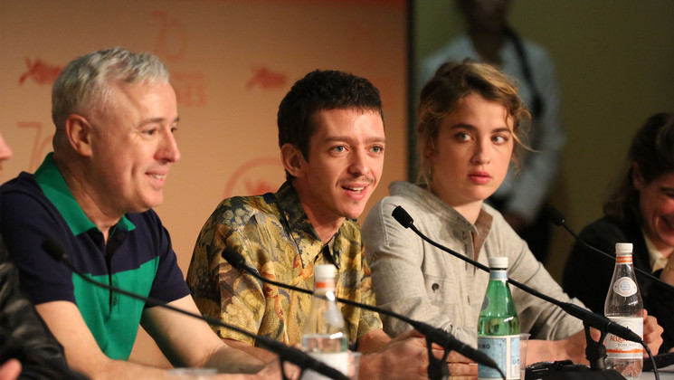 Robin Campillo, Nahuel Pérez Biscayart et Adèle Haenel - 120 battements par minute © Christophe Bouillon / FDC