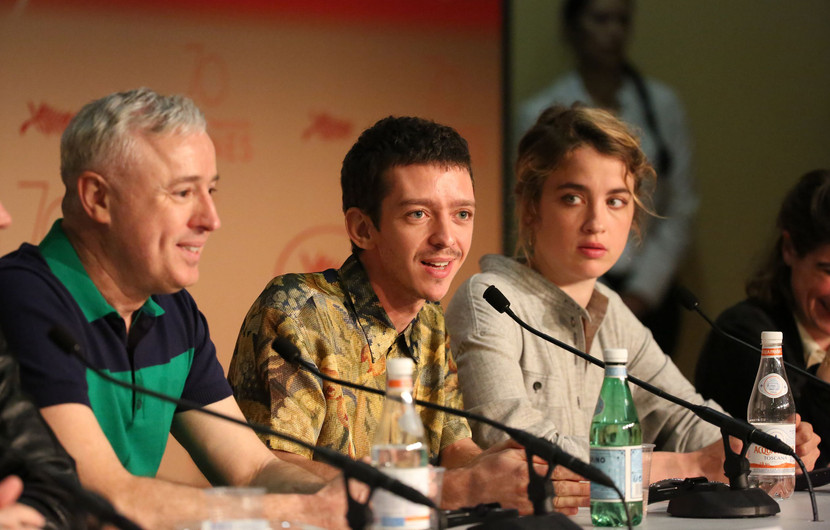 Robin Campillo, Nahuel Pérez Biscayart and Adèle Haenel - 120 battements par minute (BPM ( Beats Per Minute)) © Christophe Bouillon / FDC
