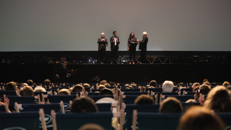 Thierry Frémaux, Tony Estanguet, Laura Flessel et Hugh Hudson - Chariots of Fire (Les Chariots de Feu) © Christophe Bouillon / FDC