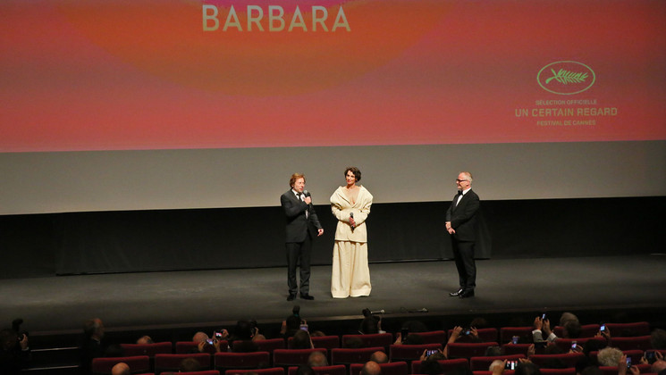 Mathieu Amalric, Jeanne Balibar and Thierry Frémaux - Barbara © François Silvestre de Sacy / FDC