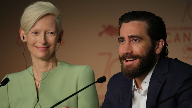 Tilda Swinton andJake Gyllenhaal - Okja © Mathilde Petit / FDC
