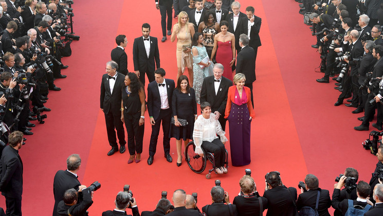 Denis Masseglia, Laura Flessel, Tony Estanguet, Anne Hidalgo, Bernard Lapasset, Valerie Pecresse and Emmanuelle Assman - Paris 2024 © Antonin Thuillier / AFP