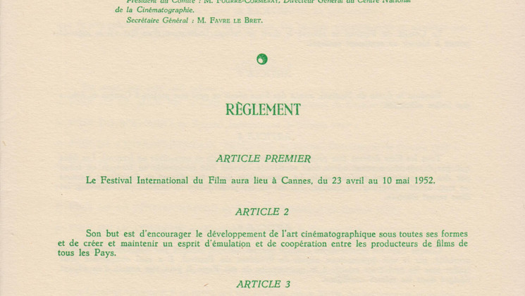 1952 Rules and regulations © FDC