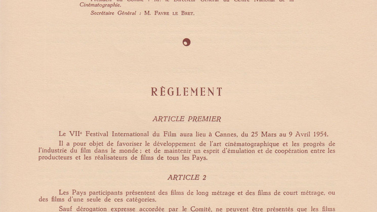 1954 Rules and regulations © FDC