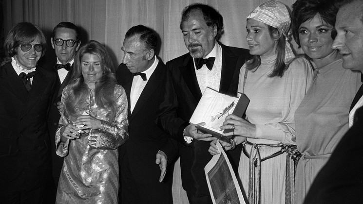 Robert Altman, Palme d'or - M.A.S.H - Stuart Hagman, Ring Lardner, Candice Bergen,  Ingo Preminger, Sally Kellerman, Jo Ann Pflug, John Boorman © Gabriel Duval / AFP