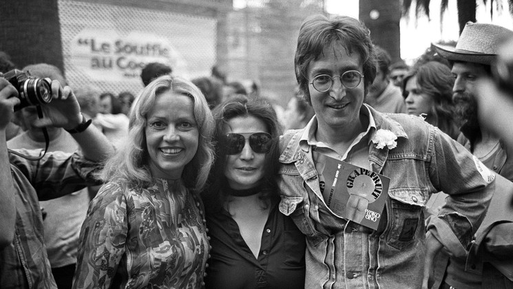 Jeanne Moreau, Yoko Ono, John Lennon © AFP