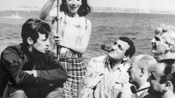 Jean-Paul Belmondo, Andréa Parisy, Lino Ventura, Michel Audiard, Réginald Kernan, Henri Verneuil - Cent mille dollars au soleil © STAFF / AFP
