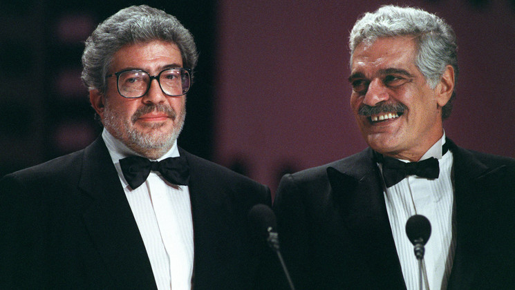 Ettore Scola, President of the Feature films Jury, Omar Sharif © Patrick Hertzog / AFP