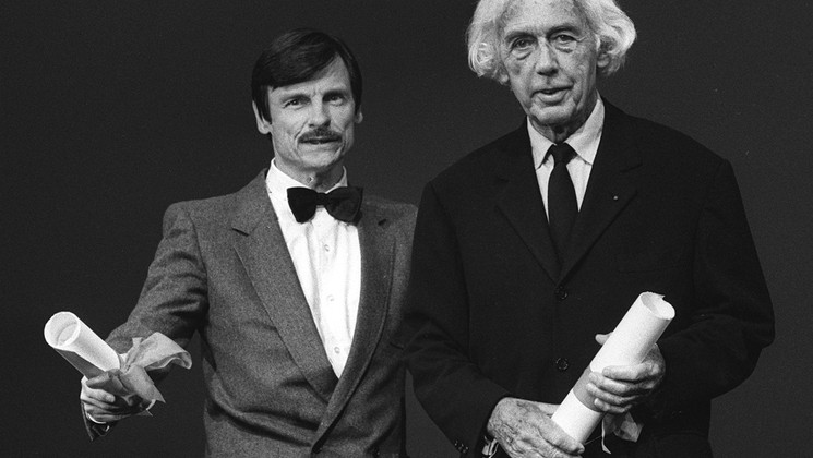Andreï Tarkovsky, Grand Prix du cinéma de création Ex-aequo - Nostalghia - Robert Bresson, Grand Prix du cinéma de creation Ex-aequo - L'Argent © Gabriel Duval- Ralph Gatti / AFP