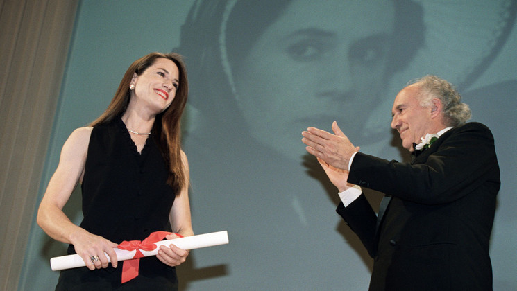 Holly Hunter, Award for Best Actress - The Piano - Michel Piccoli © Gérard Julien / AFP