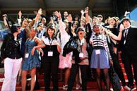 Les élèves et professeurs du lycée Victor Hugo