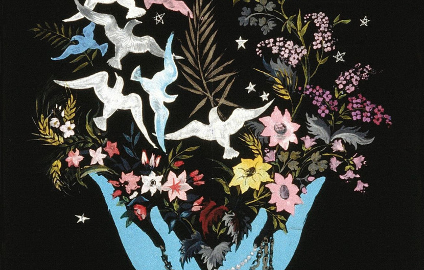 For the first time in 1960, the Palme was featured on the official poster by Jean-Denis Maillart. © Jean-Denis Maillart / ADAGP