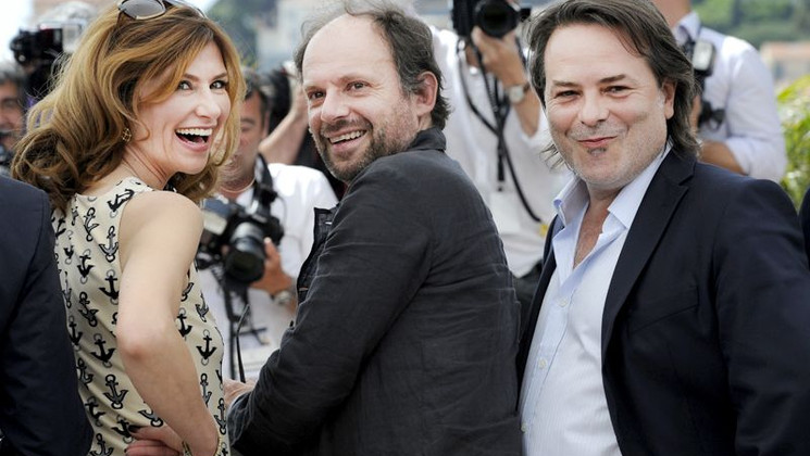 Florence Pernel, Denis Podalydes, Xavier Durringer - Photocall - La Conquête © AFP