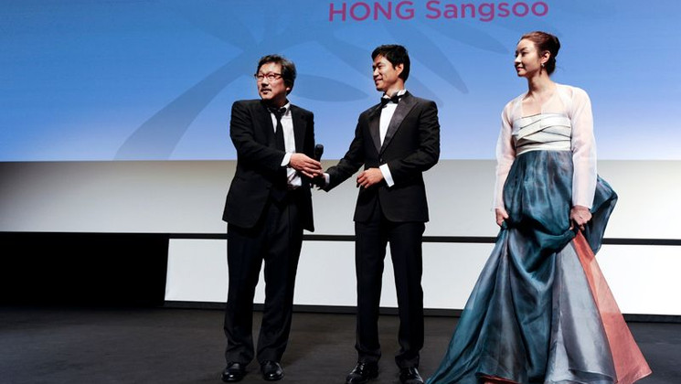 Hong Sang-soo, Jun Sang Yu, Song Summi - Projection du film The Day He Arrives © FIF/Aurore Maréchal