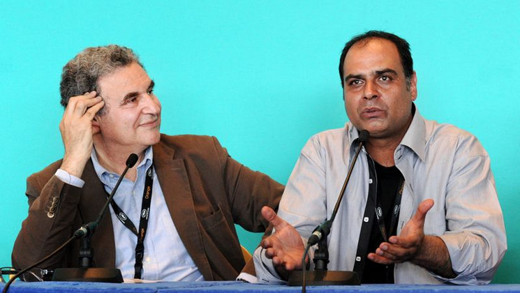 Serge Toubiana, Mojtaba Mirtahmasb - Conférence de presse - Ceci n'est pas un Film © FIF/Lucas Haegeli