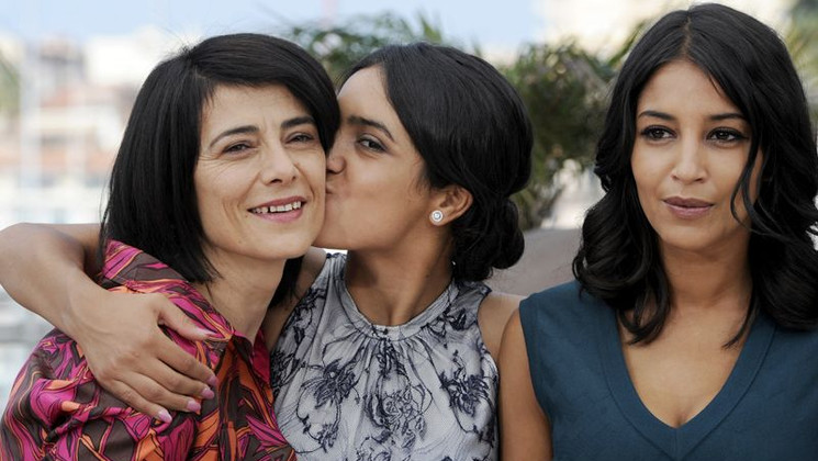 Hiam Abbas, Hafsia Herzi, Leila Bekhti - Photocall - La Source des Femmes © AFP