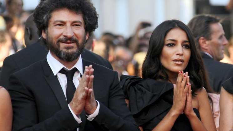 Radu Mihaileanu, Leila Bekhti - Montée des Marches - La Source des Femmes © AFP