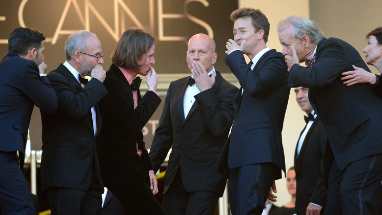 The film cast - Red steps - Moonrise Kingdom © AFP