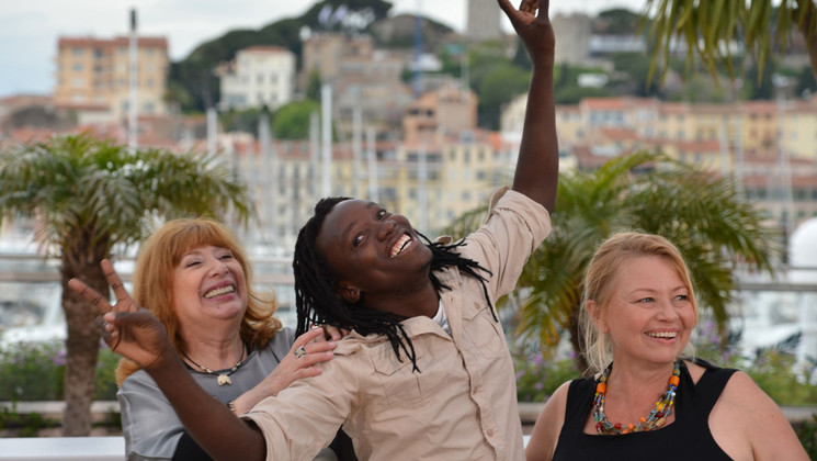  Inge Maux, Peter Kazungu, Margarethe Tiesel - Photocall - Paradies : Liebe © AFP