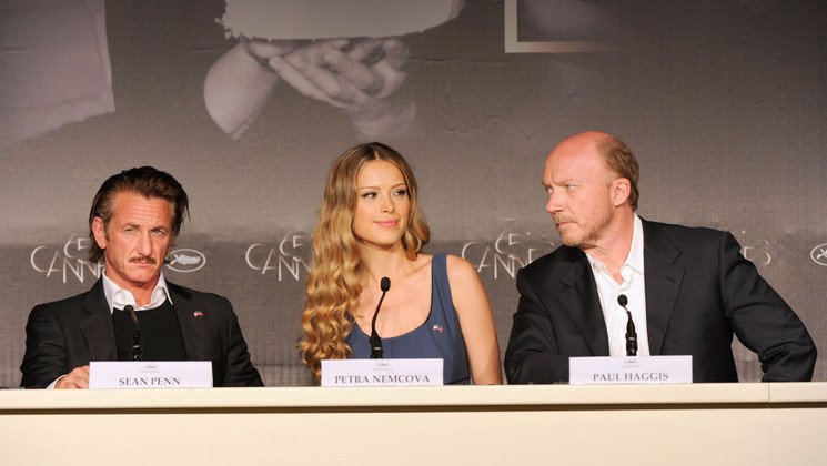 Sean Penn, Petra Nemcova, Paul Haggis - Conférence de presse de la soirée Haïti © FIF/CB