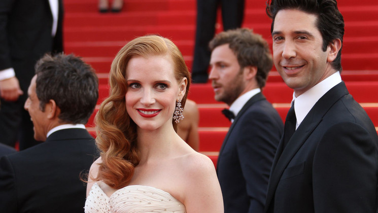 Jessica Chastain, David Schwimmer - Red carpet - Madagascar 3 © AFP