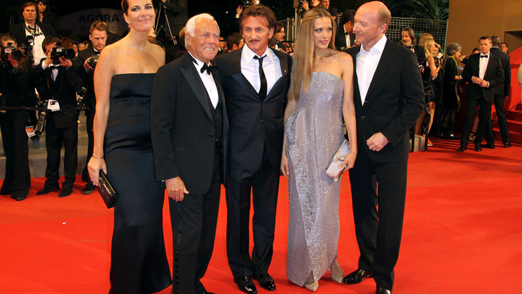 Roberta Armani, Geogio Armani, Sean Penn, Petra Nemcova, Paul Haggis - Event for Haïti © AFP
