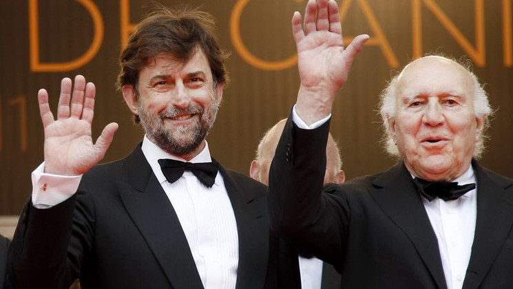 Nanni Moretti, Michel Piccoli - Montée des Marches - Habemus Papam © AFP