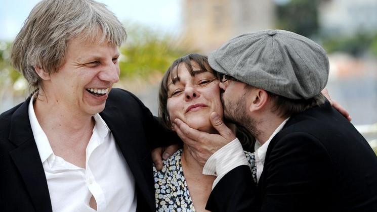 Andreas Dresen, Steffi Kuhnert, Milan Peschel - Photocall - Half Auf Freier Strecke © AFP