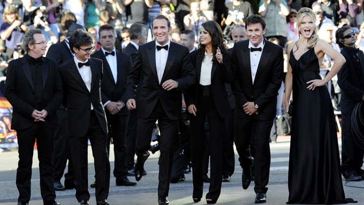 Equipe du film - Red Steps - The Artist © AFP