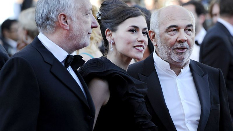 Francois Berleand, Olivia Ruiz, Gerard Jugnot - Montée des Marches © AFP