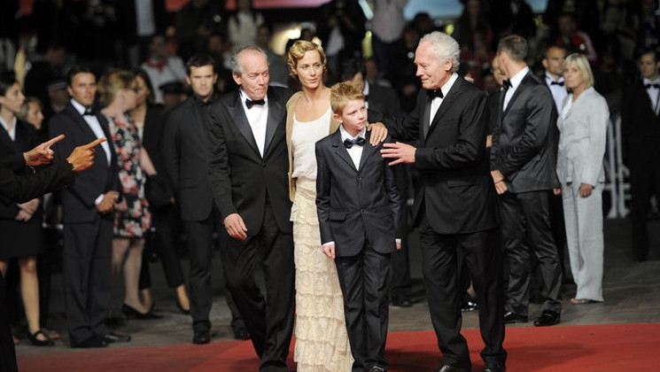 Luc Dardenne, Cecile de France, Thomas Doret, Jean-Pierre Dardenne - Red Steps - Le Gamin au Vélo © AFP
