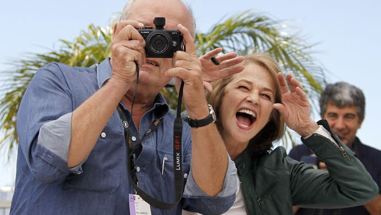 Peter Lindbergh, Charlotte Rampling - Photocall - The Look © AFP