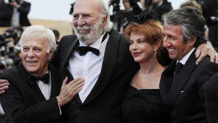 Guy Bedos, Jean-Pierre Marielle, Agathe Nathanson, Richard Anconina - Montée des Marches © AFP