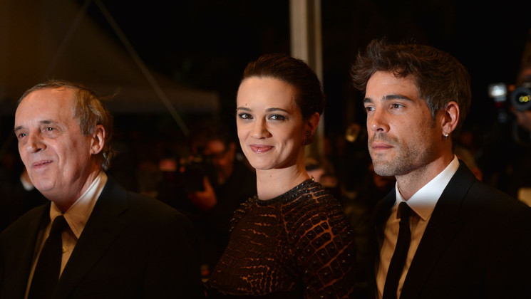 Dario Argento, Asia Argento, Unax Ugalde  - Montée des marches - Dracula © AFP