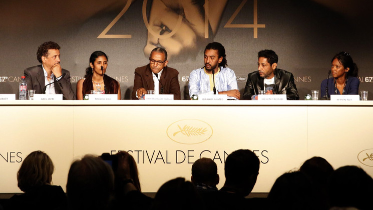 The film crew - Press conference - Timbuktu © FDC / K. Vygrivach