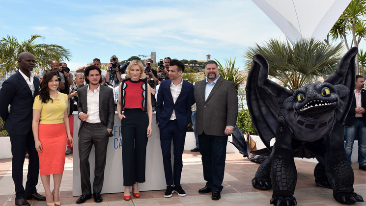 The film crew - Photocall - How to Train Your Dragon 2 © AFP