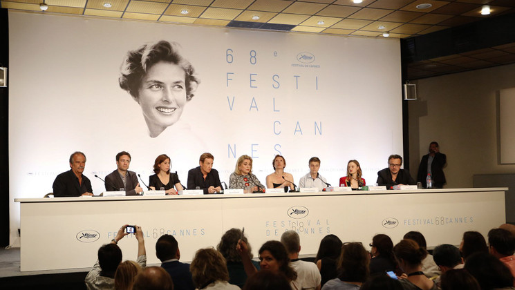 Équipe du film - Conférence de presse - La Tête Haute © FDC / Théophile Delange