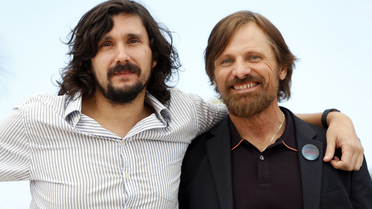 Lisandro Alonso et Viggo Mortensen - Photocall - Jauja © FDC / C. Duchene