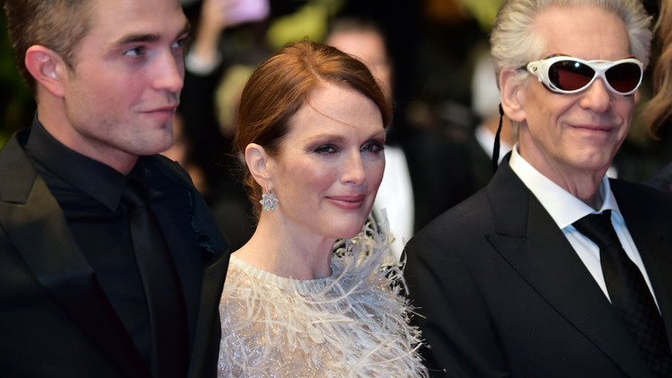 Robert Pattinson, Julianne Moore et David Cronenberg - Montée des marches - Maps to the stars © AFP / B. Langlois