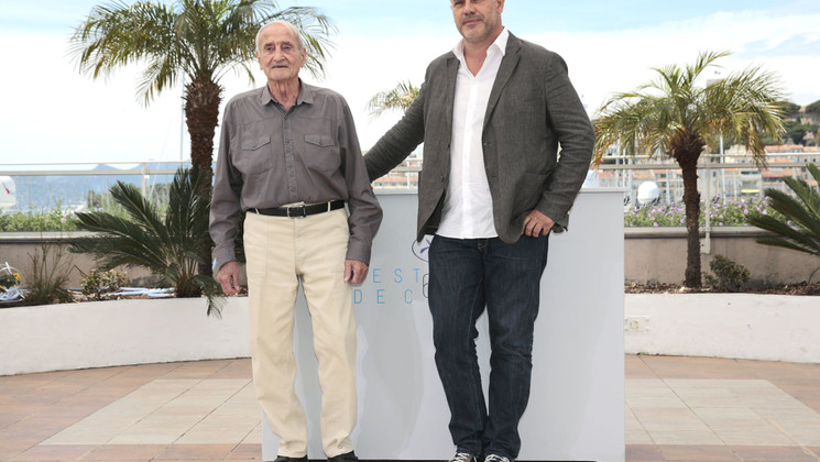 Claude Lorius & Luc Jacquet - Photocall - La Glace et le Ciel © FDC / Thomas Leibreich