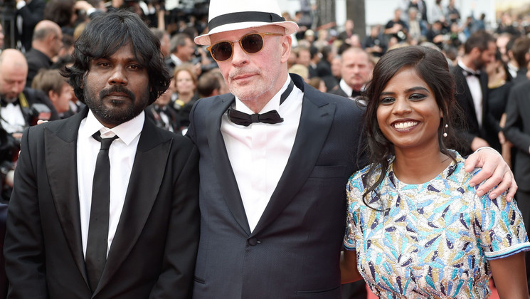 Film's team of Dheepan - Red Carpet - Closing Ceremony © AFP / Loic Venance