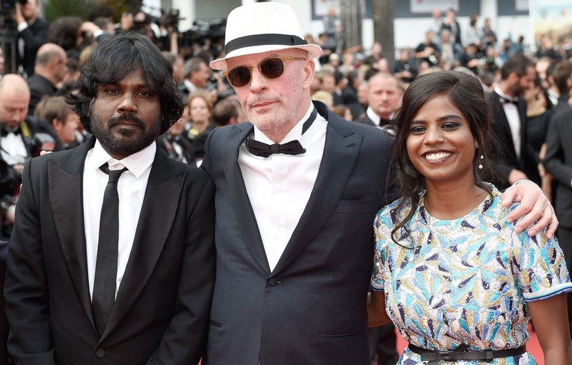 Équipe du film Dheepan - Montée des marches - Cérémonie de clôture © AFP / Loic Venance